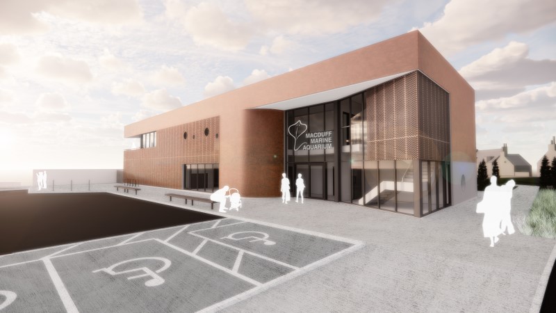 An artist's impression of how the redeveloped Macduff Marine Aquarium will look