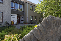 Marketmuir Court Inverurie with two floors and ramp leading to entrance