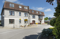 Urybank three-floor building with windows on all floors