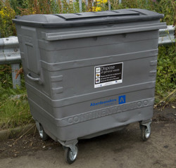Metal refuse bin in size 1100L