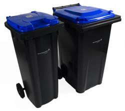 Two recycling bins in sizes 140L and 240