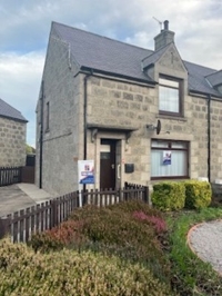 Front of 249 West Road in Fraserburgh, showing semi-detached house