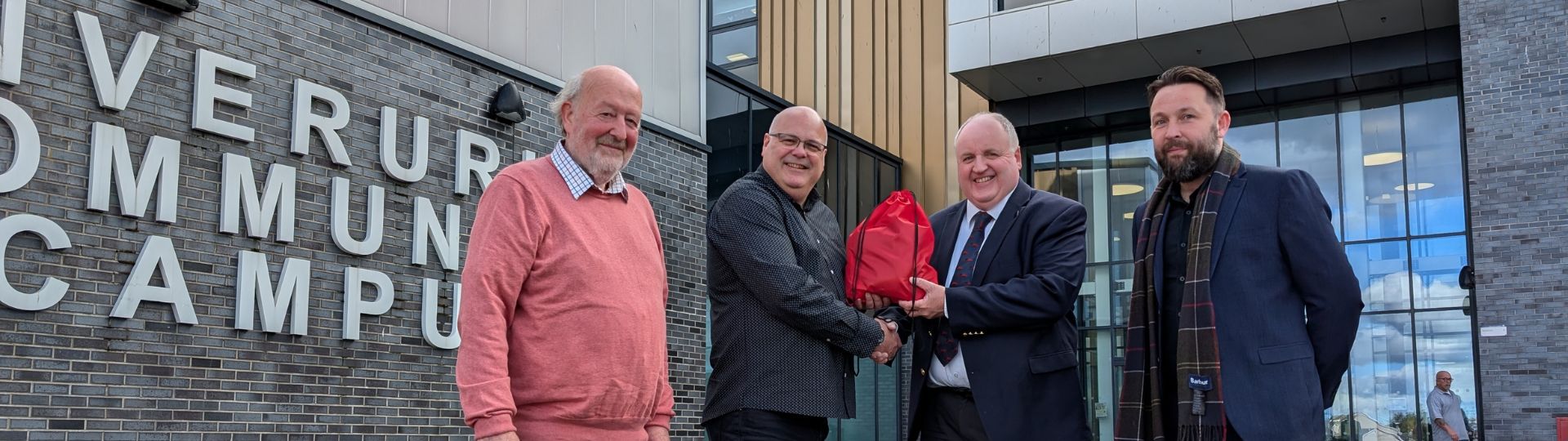 Pictured from left to right are Gogar Services Business Representatives Graham MacDonald and Stuart Banks, Infrastructure Services Committee Chair Councillor Alan Turner, and Live Life Aberdeenshire Operations Service Manager Allan Rae.